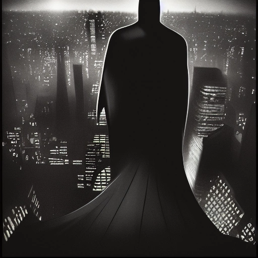 14163-2740994823-batman looking down on Gotham on the roof of a skyscraper,  realism, high resolution, dark, moody, night, moonlit, renaissance.webp